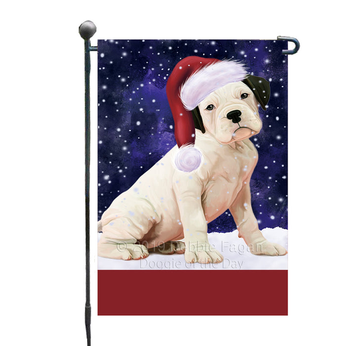 Personalized Let It Snow Happy Holidays Boxer Dog Custom Garden Flags GFLG-DOTD-A62281