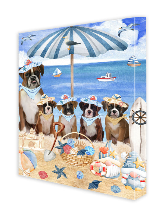 Boxer Canvas: Explore a Variety of Designs, Personalized, Digital Art Wall Painting, Custom, Ready to Hang Room Decor, Dog Gift for Pet Lovers