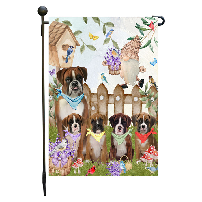 Boxer Dogs Garden Flag: Explore a Variety of Designs, Custom, Personalized, Weather Resistant, Double-Sided, Outdoor Garden Yard Decor for Dog and Pet Lovers