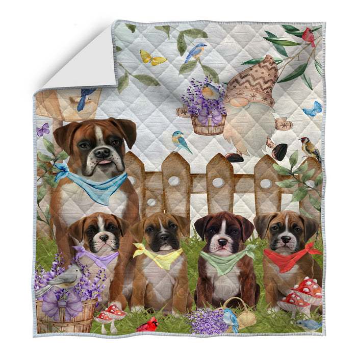 Boxer Bedding Quilt, Bedspread Coverlet Quilted, Explore a Variety of Designs, Custom, Personalized, Pet Gift for Dog Lovers