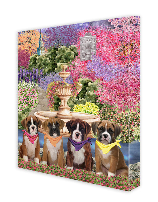 Boxer Wall Art Canvas, Explore a Variety of Designs, Custom Digital Painting, Personalized, Ready to Hang Room Decor, Dog Gift for Pet Lovers