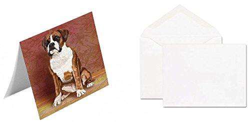 Boxers Adult Dog Handmade Artwork Assorted Pets Greeting Cards and Note Cards with Envelopes for All Occasions and Holiday Seasons