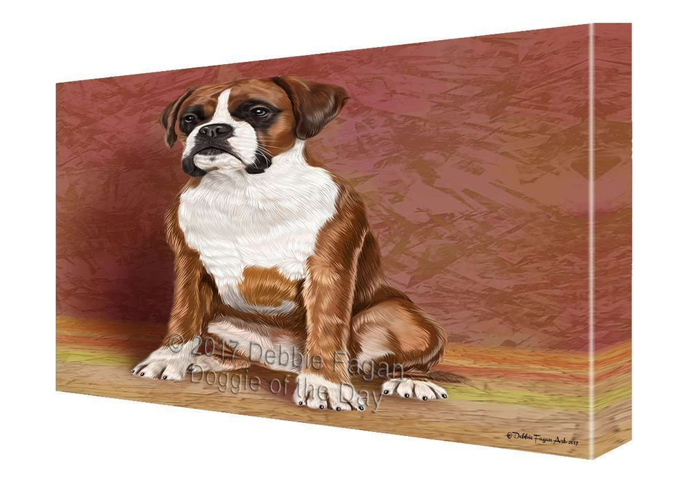 Boxers Adult Dog Painting Printed on Canvas Wall Art