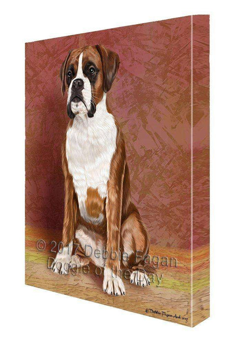 Boxers Adult Dog Painting Printed on Canvas Wall Art