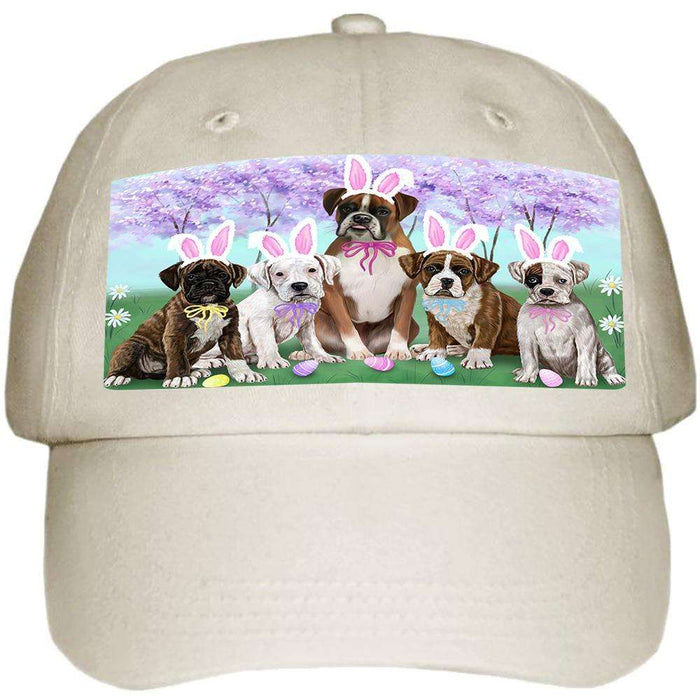 Boxers Dog Easter Holiday Ball Hat Cap HAT50928
