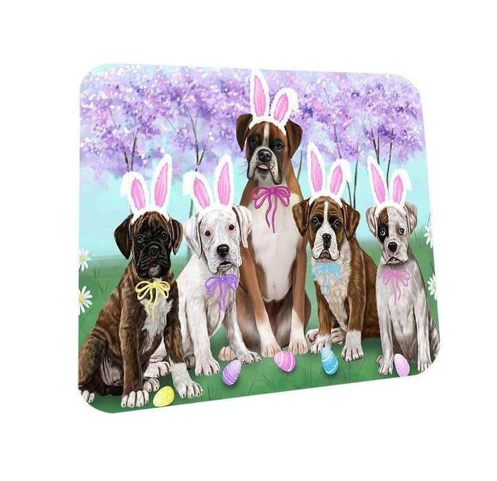 Boxers Dog Easter Holiday Coasters Set of 4 CST49024