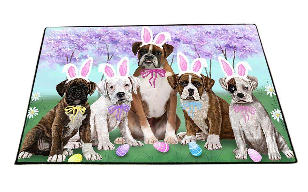 Boxers Dog Easter Holiday Floormat FLMS49494
