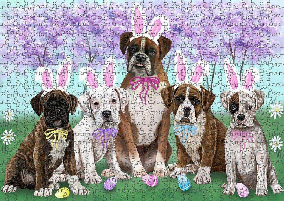 Boxers Dog Easter Holiday Puzzle with Photo Tin PUZL50238