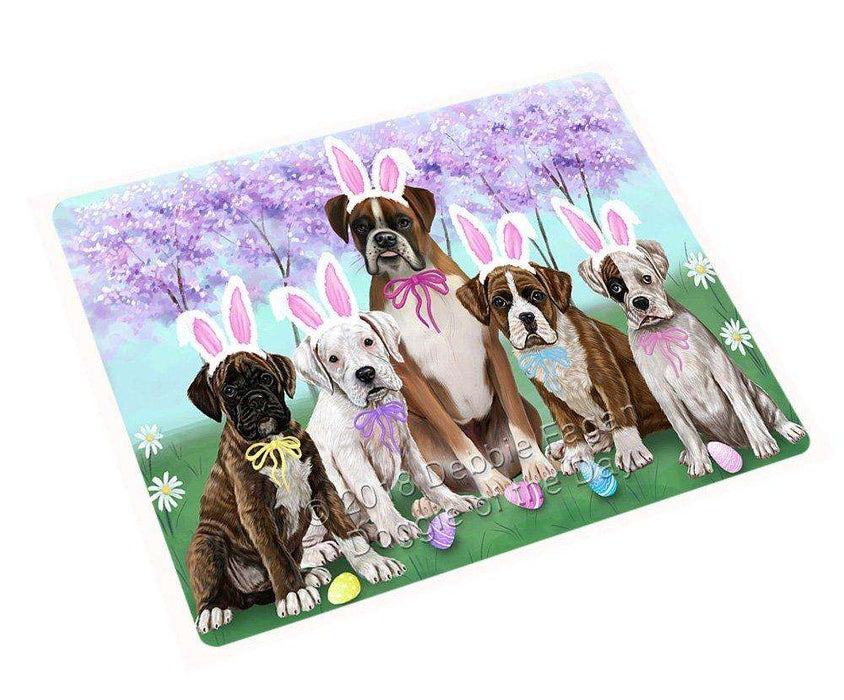 Boxers Dog Easter Holiday Tempered Cutting Board C51063