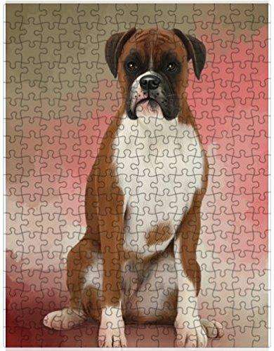Boxers Dog Puzzle with Photo Tin D044