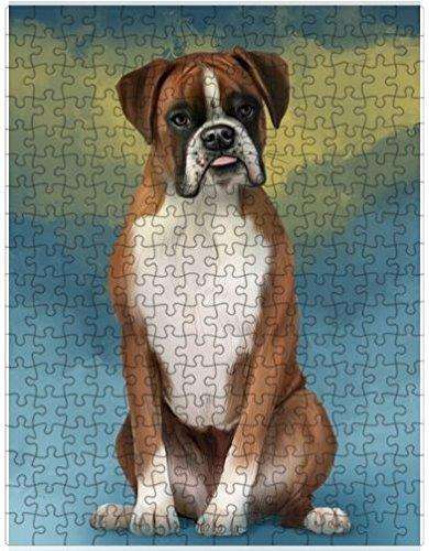Boxers Dog Puzzle with Photo Tin D045