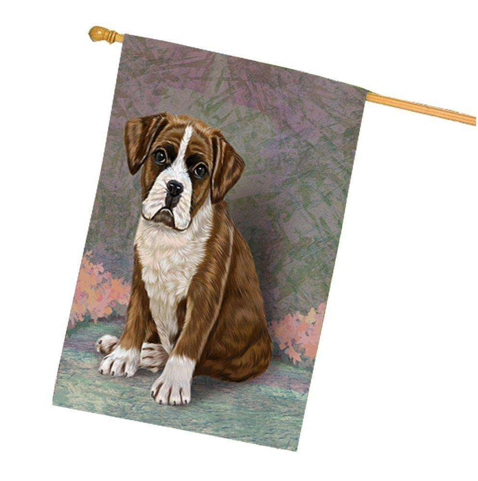 Boxers Puppy Dog House Flag