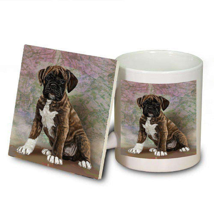 Boxers Puppy Dog Mug and Coaster Set