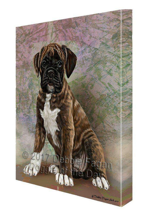 Boxers Puppy Dog Painting Printed on Canvas Wall Art
