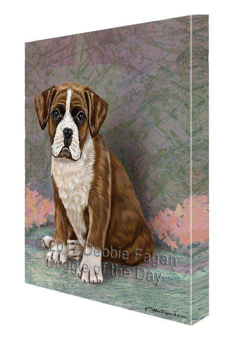 Boxers Puppy Dog Painting Printed on Canvas Wall Art