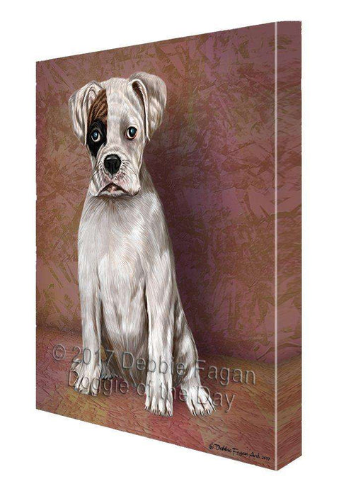 Boxers Puppy Dog Painting Printed on Canvas Wall Art