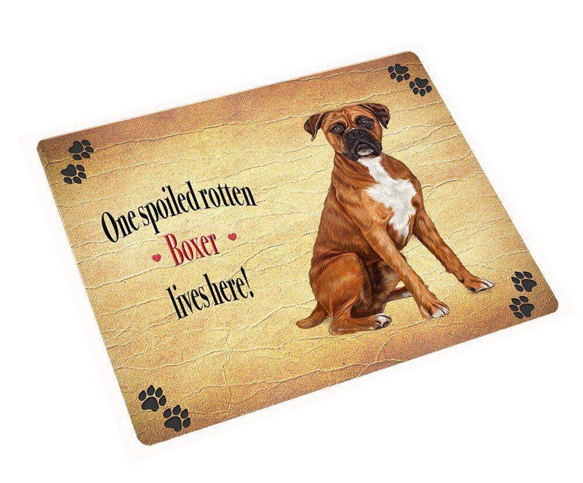 Boxers Spoiled Rotten Dog Tempered Cutting Board