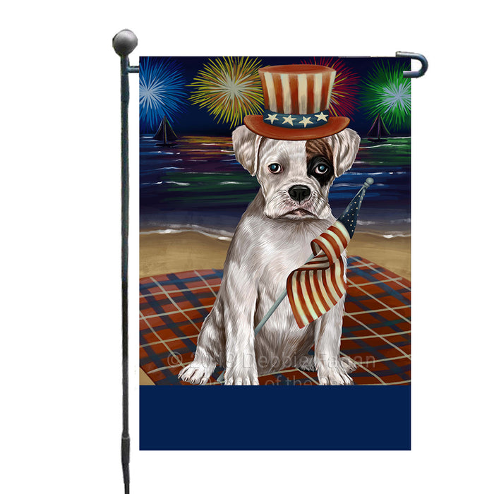 Personalized 4th of July Firework Boxer Dog Custom Garden Flags GFLG-DOTD-A57818