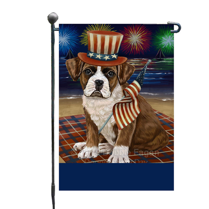 Personalized 4th of July Firework Boxer Dog Custom Garden Flags GFLG-DOTD-A57819