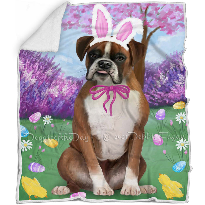 Boxer Dog Easter Holiday Blanket BLNKT57180