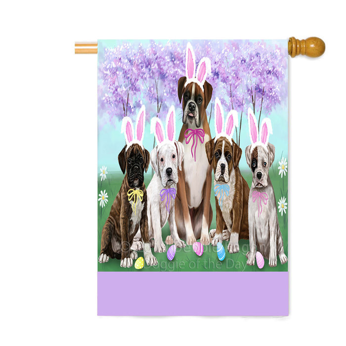 Personalized Easter Holiday Boxer Dogs Custom House Flag FLG-DOTD-A58839