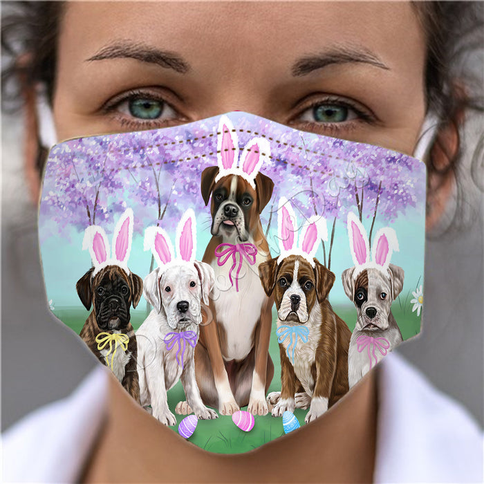 Easter Holiday Boxer Dogs Face Mask FM49583