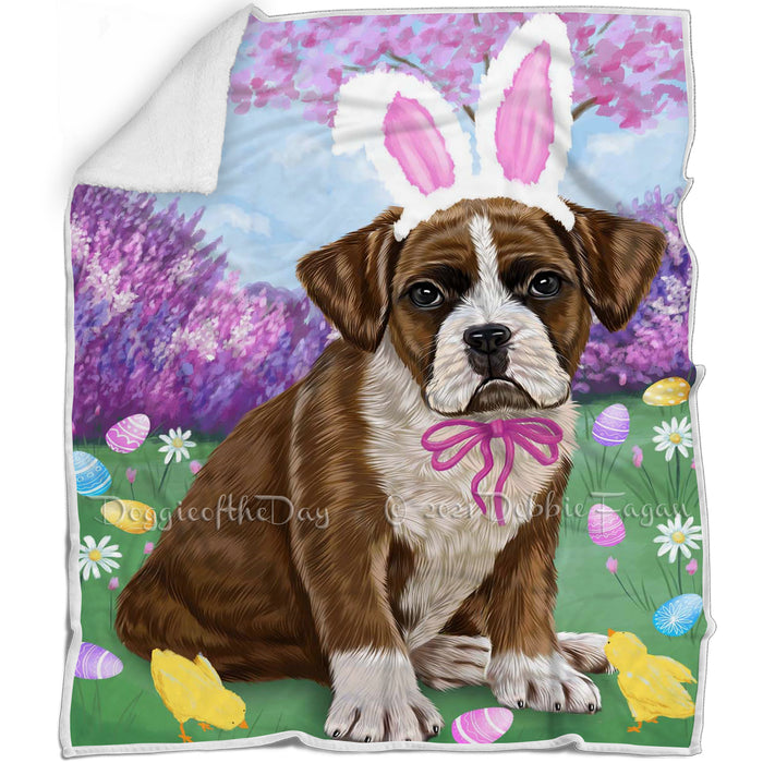 Boxer Dog Easter Holiday Blanket BLNKT57198