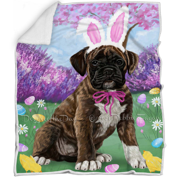 Boxer Dog Easter Holiday Blanket BLNKT57207