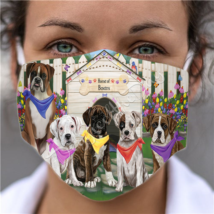 Spring Dog House Boxer Dogs Face Mask FM48780