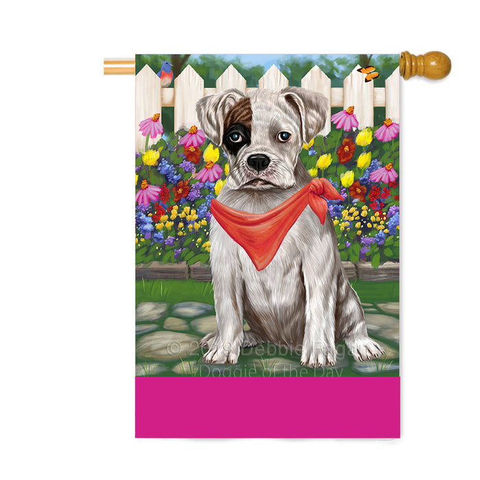 Personalized Spring Floral Boxer Dog Custom House Flag FLG-DOTD-A62837