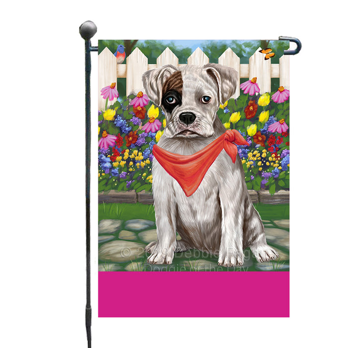 Personalized Spring Floral Boxer Dog Custom Garden Flags GFLG-DOTD-A62781