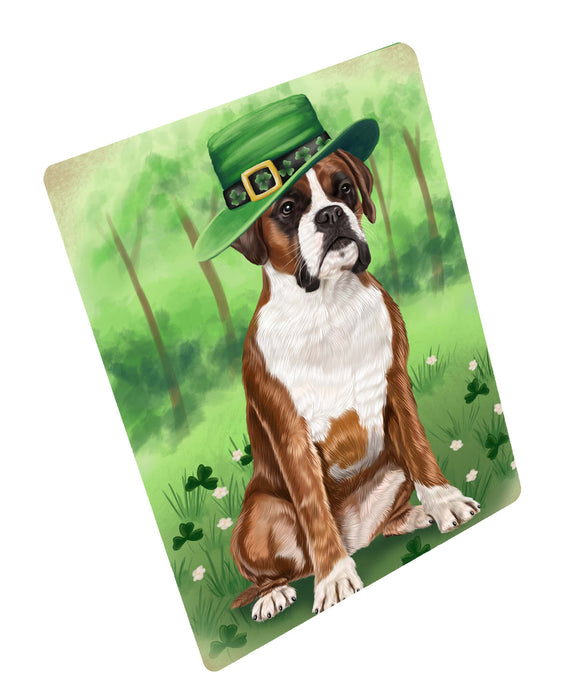 St. Patrick's Day Boxer Dog Cutting Board - For Kitchen - Scratch & Stain Resistant - Designed To Stay In Place - Easy To Clean By Hand - Perfect for Chopping Meats, Vegetables, CA84106
