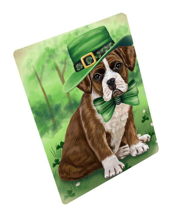 St. Patrick's Day Boxer Dog Cutting Board - For Kitchen - Scratch & Stain Resistant - Designed To Stay In Place - Easy To Clean By Hand - Perfect for Chopping Meats, Vegetables, CA84112