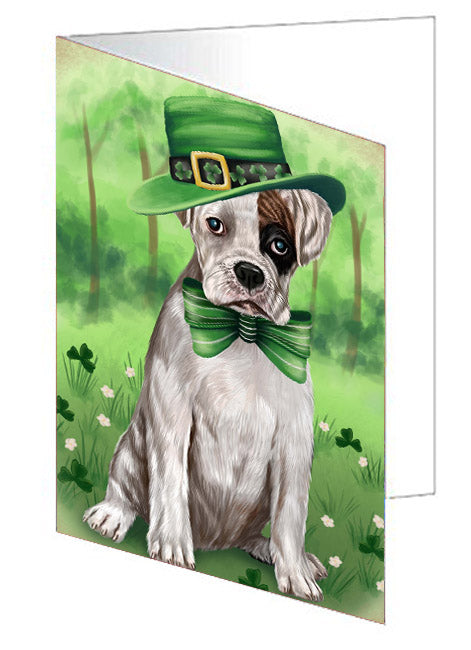 St. Patrick's Day Boxer Dog Handmade Artwork Assorted Pets Greeting Cards and Note Cards with Envelopes for All Occasions and Holiday Seasons