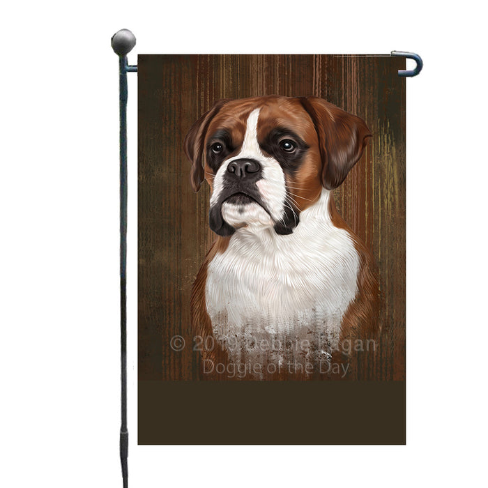 Personalized Rustic Boxer Dog Custom Garden Flag GFLG63450