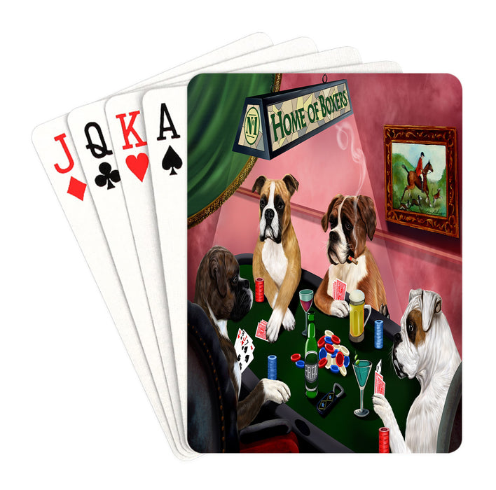 Home of Boxer Dogs Playing Poker Playing Card Decks