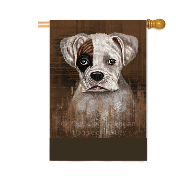 Personalized Rustic Boxer Dog Custom House Flag FLG64528