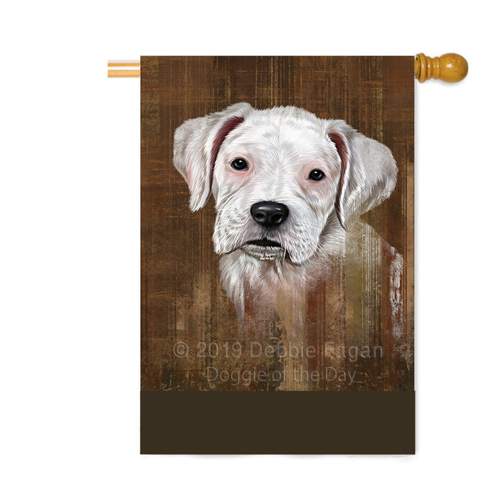 Personalized Rustic Boxer Dog Custom House Flag FLG64529