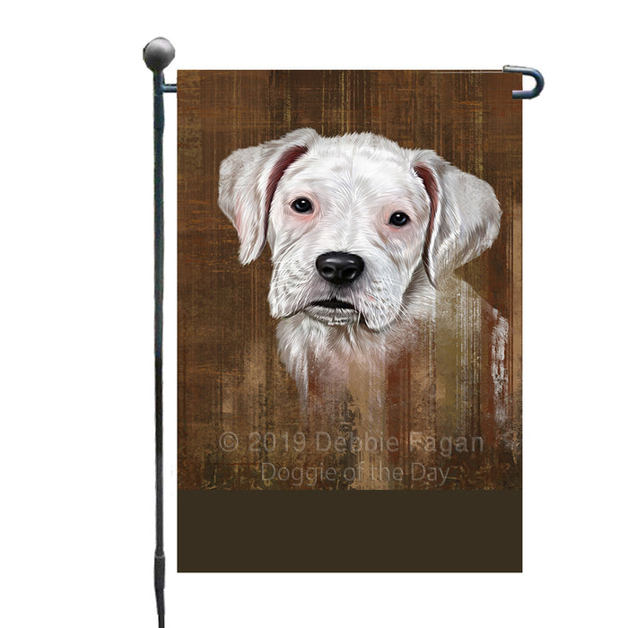 Personalized Rustic Boxer Dog Custom Garden Flag GFLG63452