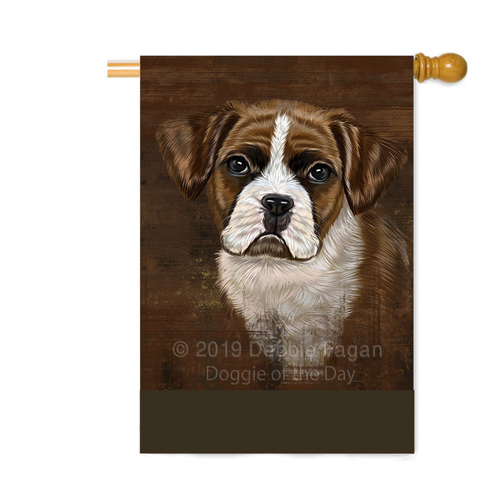 Personalized Rustic Boxer Dog Custom House Flag FLG64530