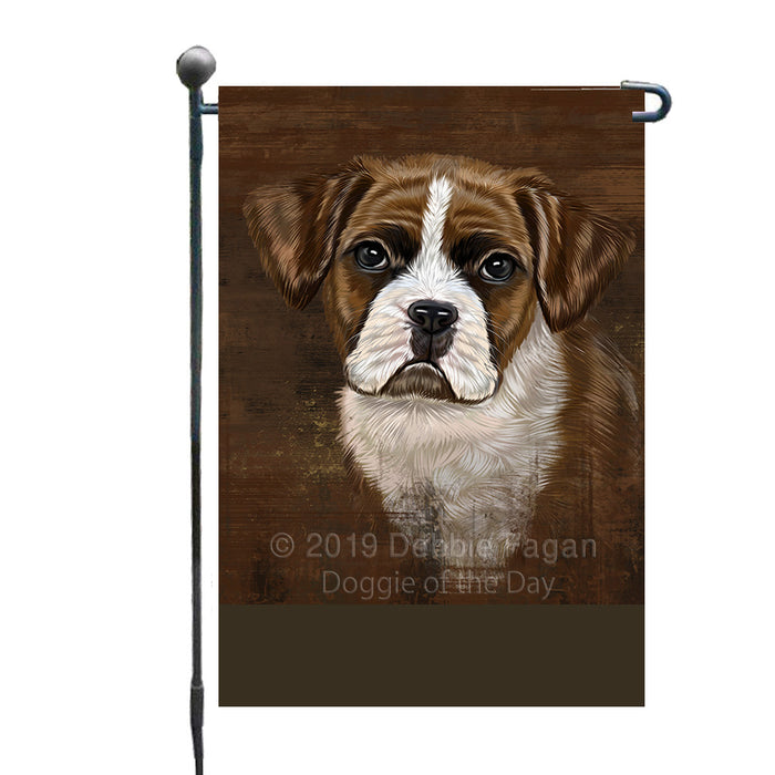 Personalized Rustic Boxer Dog Custom Garden Flag GFLG63453