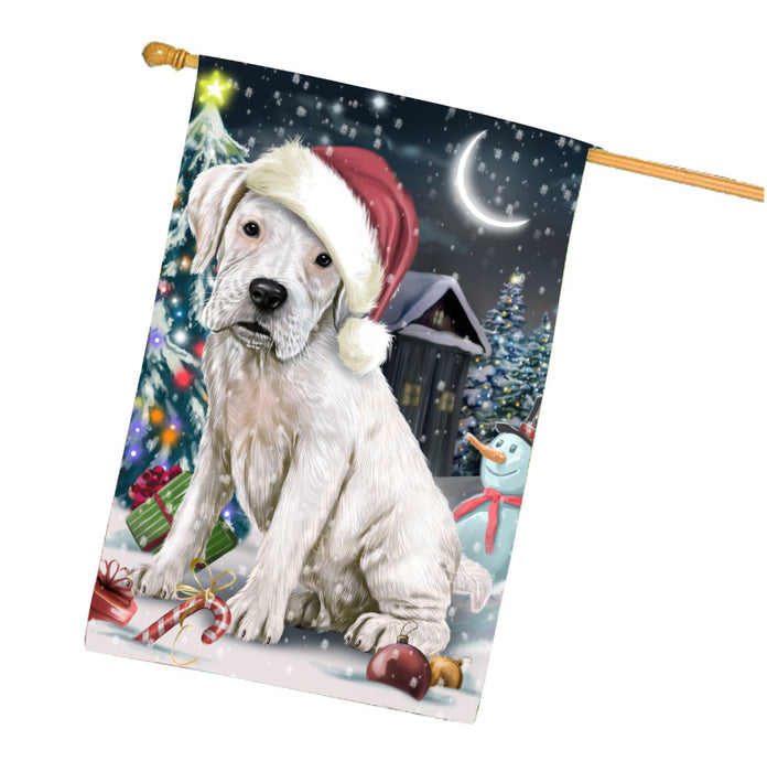 Have a Holly Jolly Christmas Boxer Dog House Flag Outdoor Decorative Double Sided Pet Portrait Weather Resistant Premium Quality Animal Printed Home Decorative Flags 100% Polyester FLG67852