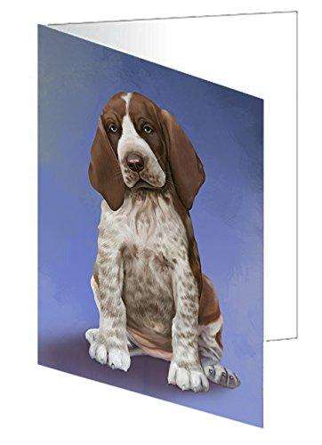 Bracco Italiano Dog Handmade Artwork Assorted Pets Greeting Cards and Note Cards with Envelopes for All Occasions and Holiday Seasons D098