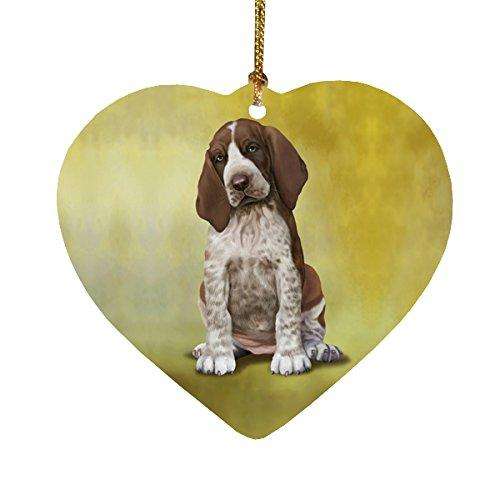 Bracco Italiano Dog Heart Christmas Ornament