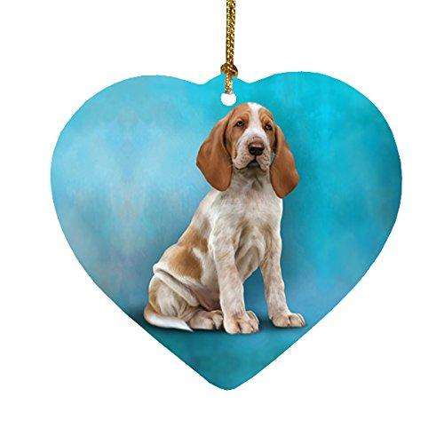 Bracco Italiano Dog Heart Christmas Ornament