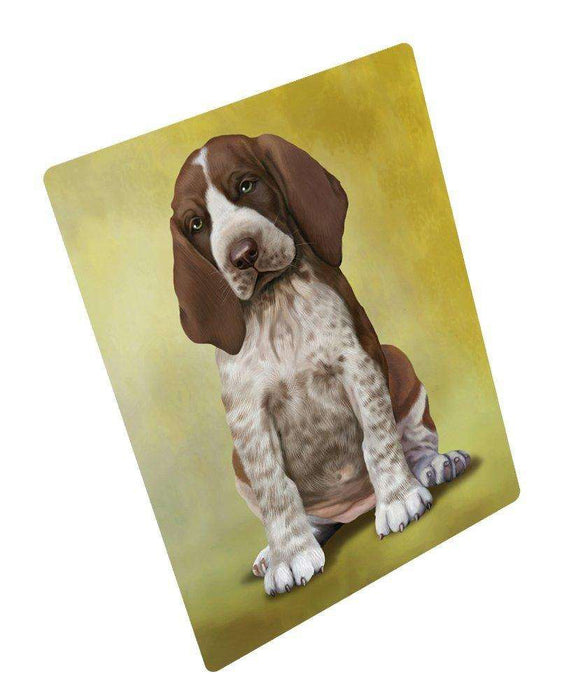 Braco Italiano Puppy Dog Art Portrait Print Woven Throw Sherpa Plush Fleece Blanket