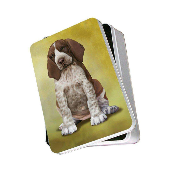 Braco Italiano Puppy Dog Photo Storage Tin