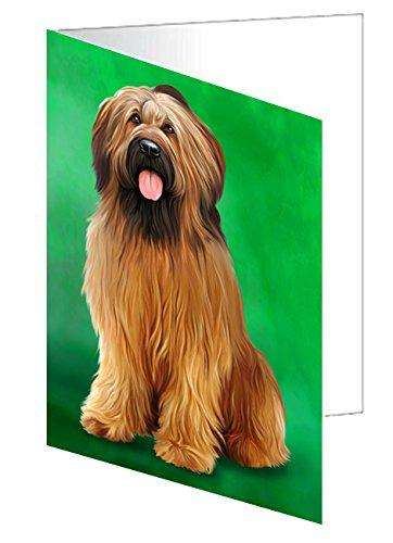 Briard Dog Handmade Artwork Assorted Pets Greeting Cards and Note Cards with Envelopes for All Occasions and Holiday Seasons