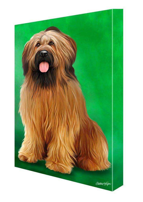 Briard Dog Painting Printed on Canvas Wall Art Signed