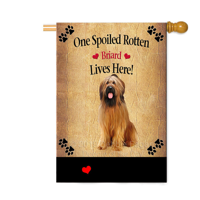 Personalized Spoiled Rotten Briard Dog Custom House Flag FLG-DOTD-A63197